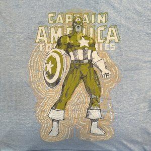 Captain America T-Shirt 2XL 52% Cotton